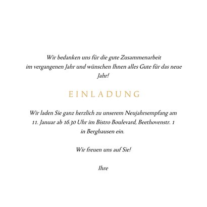 Neujahrskarte mit Einladung zum Neujahrsempfang 3