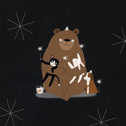 Neujahrskarte 'New Year's Bear Hug' 2