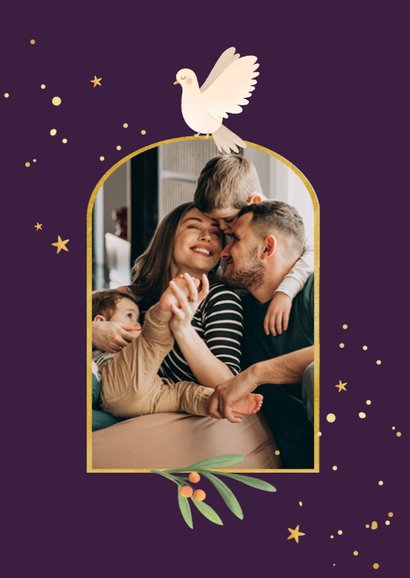 Neujahrskarte Taube 'Gesegnetes Neujahr' 2