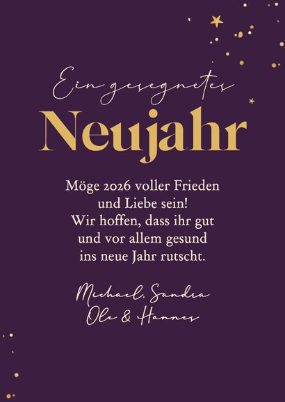 Neujahrskarte Taube 'Gesegnetes Neujahr' 3