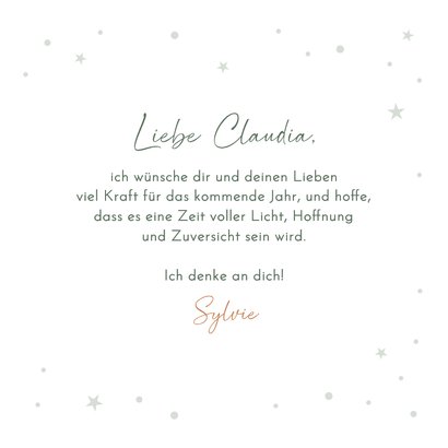 Neujahrskarte 'Viel Kraft' Rotkehlchen im Schnee 3