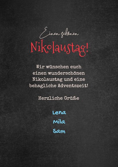 Nikolaus-Grußkarte mit Foto 3