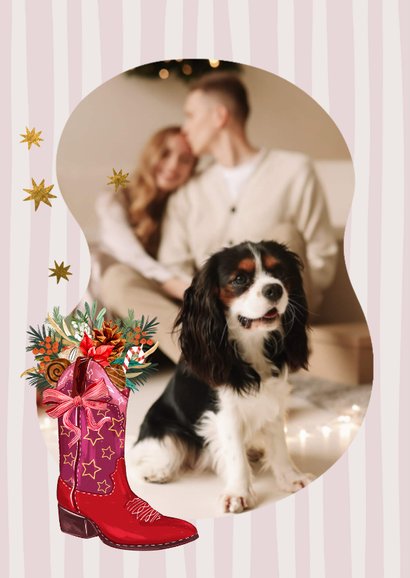 Nikolauskarte für Partner Cowboystiefel 2