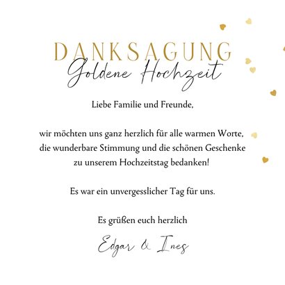 Originelle Danksagung Goldene Hochzeit 3