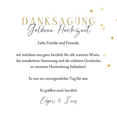 Originelle Danksagung Goldene Hochzeit  3