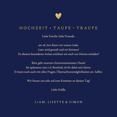 Originelle Einladung Traufe mit Fingerabdruck 3