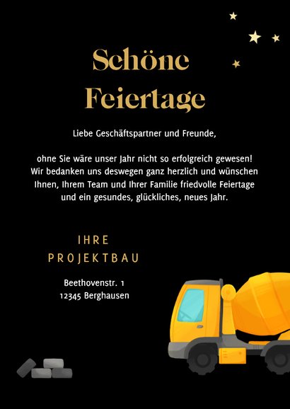 Originelle Firmen-Weihnachtskarte Baukran 3