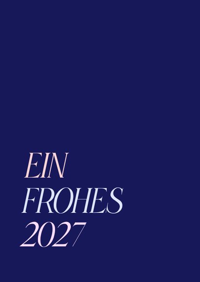 Originelle Neujahrskarte mit großer Schrift 2