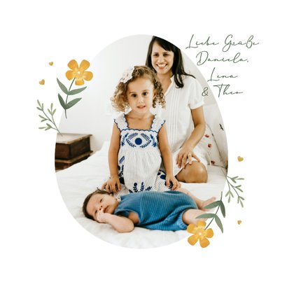 Ostergrußkarte drei Küken 2