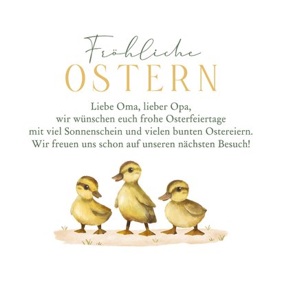 Ostergrußkarte drei Küken 3