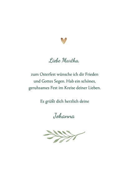 Osterkarte christlich Kreuz aus Zweigen 3