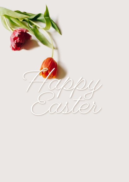 Osterkarte 'Happy Easter' Tulpen 2