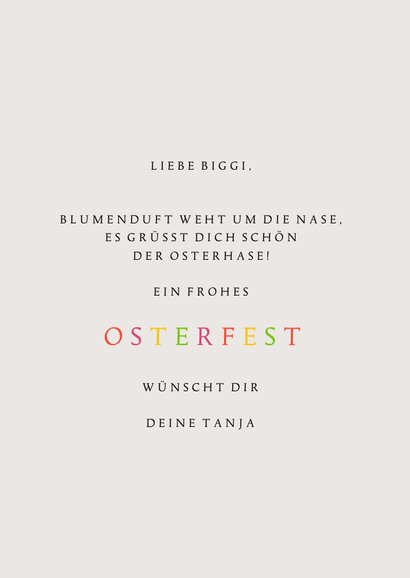 Osterkarte 'Happy Easter' Tulpen 3
