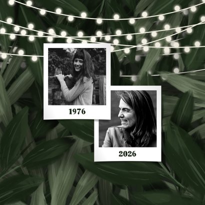 Partyeinladung Dschungel und Lichterkette 2