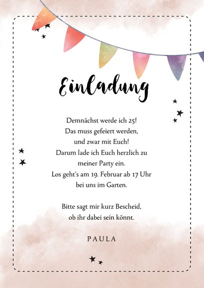 Partyeinladung Foto & Spruch Kaum in Torte zu fassen 3