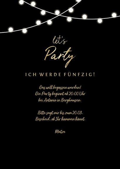 Partyeinladung Let's Party mit Fotos 3