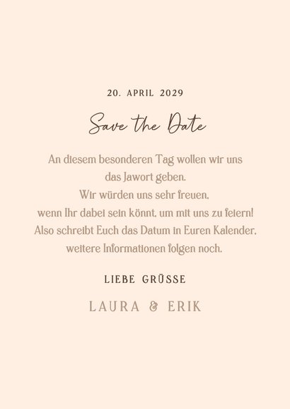 Save the Date Heiratsantrag illustriertes Paar 3