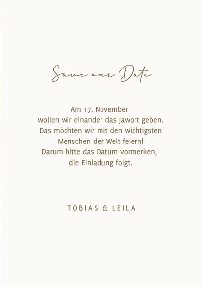 Save the Date Hochzeit minimalistisch Beige 3