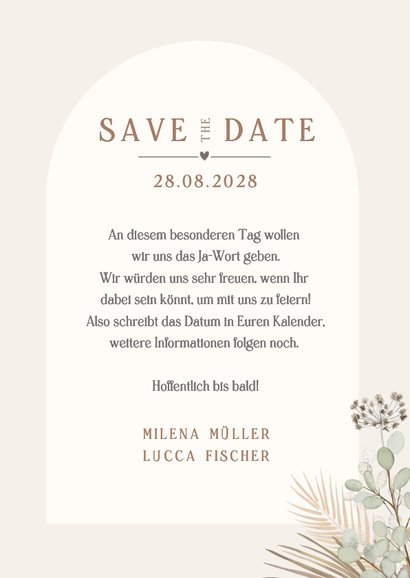 Save-the-date Hochzeit Trockenblumen 3