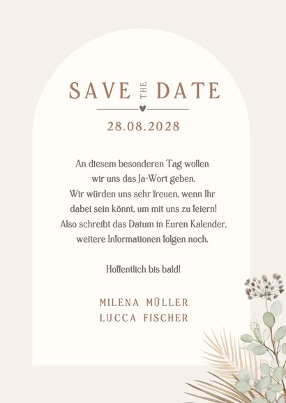 Save-the-date Hochzeit Trockenblumen 3