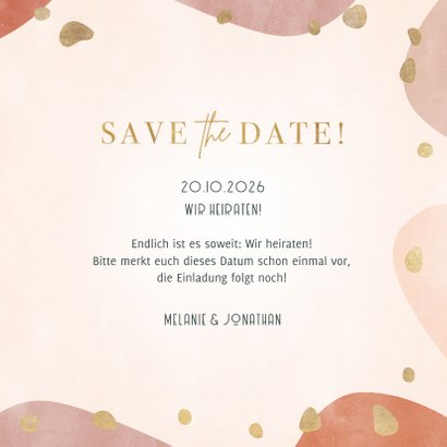 Save the Date Hochzeitskarte geometrisch & organisch 3