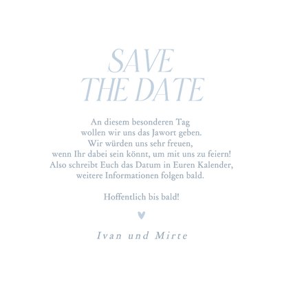 Save-the-Date Hochzeitskarte Schneeflocken Winter Foto 3