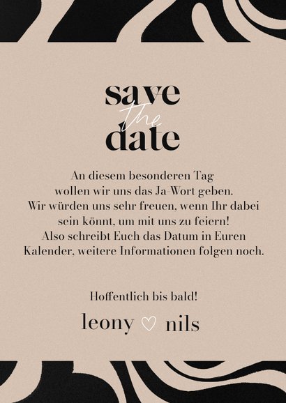 Save-The-Date-Karte abstrakte Wellenform 3