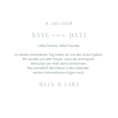 Save-The-Date-Karte Blumenranken Aquarell 3