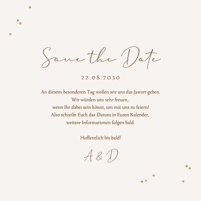 Save-the-Date-Karte Boho Kalender Pampasgras Rückseite