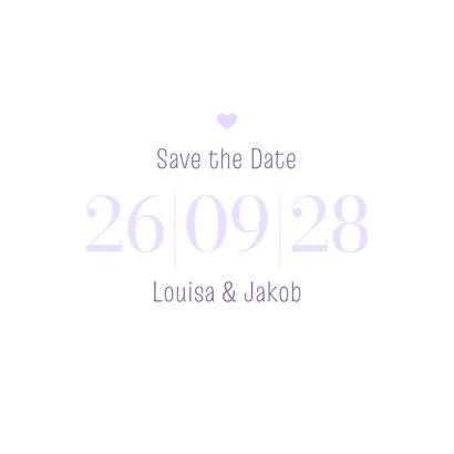 Save-the-Date-Karte Datum holografisch 3