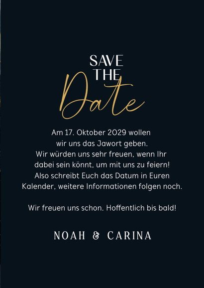 Save-The-Date-Karte dunkler Marmor 3