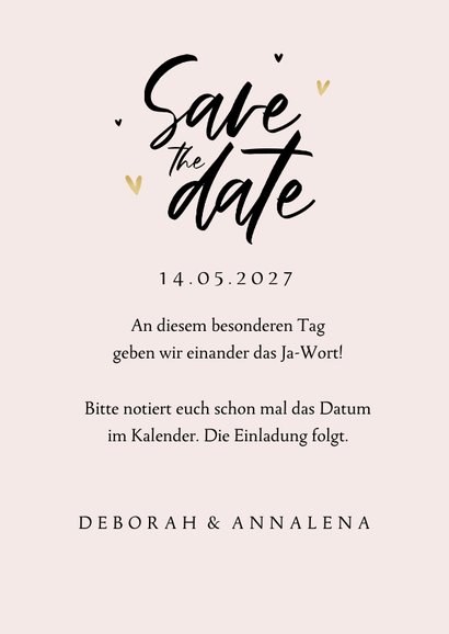 Save-the-Date-Karte Frauen in Silhouette 3