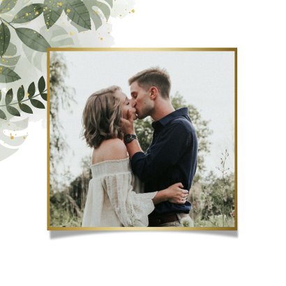 Save-the-Date-Karte Hochzeit botanisch mit eigenem Foto 2