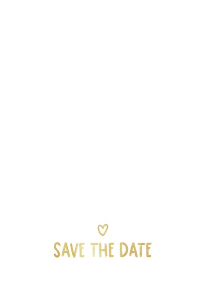Save-the-Date-Karte Hochzeitsfeier Fotocollage Pinselstrich Rückseite