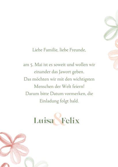 Save-the-Date-Karte Kalender, Frühlingsblumen & Kupferdruck 3