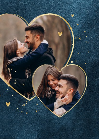 Save-The-Date-Karte Kalender Hochzeitstermin Goldblätter 2