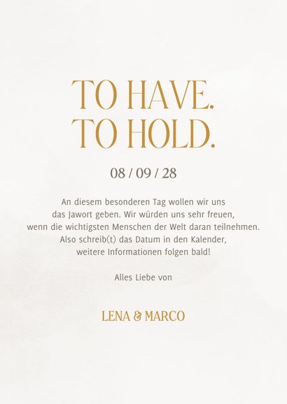 Save-the-Date-Karte Marmor und Gold 3