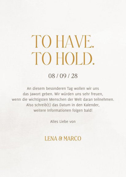 Save-the-Date-Karte Marmor und Gold 3