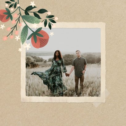 Save-the-Date-Karte mit eigenem Foto im botanischen Look 2