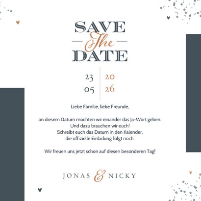 Save-the-Date-Karte mit Fotos grafisch 3