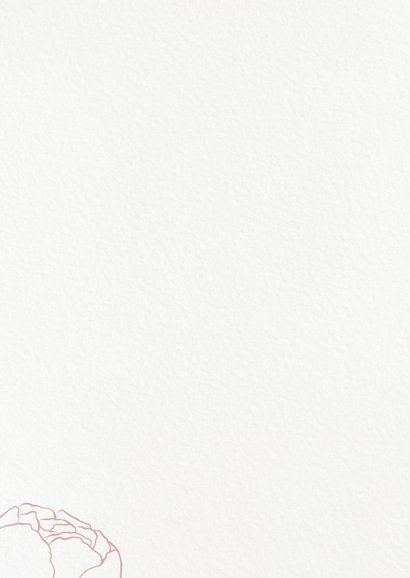 Save-the-Date-Karte mit Pfingstrosen Rückseite