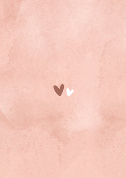 Save-the-Date Karte rosa Aquarell großer Typografie Rückseite