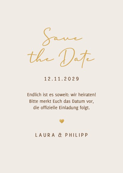 Save-the-Date-Karte Tannenzweige Herz Winterhochzeit 3