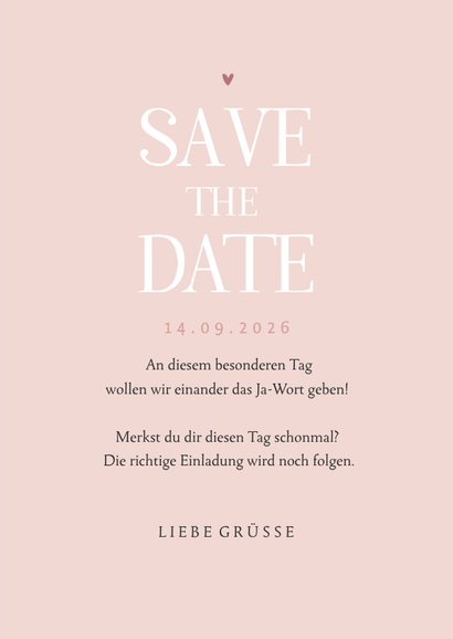 Save-the-Date-Karte Trockenblumen stilvoll Foto innen 3