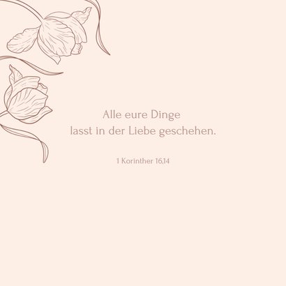 Save The Date Karte Tulpen Linienzeichnung Beige Hochzeit 2