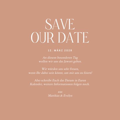 Save-the-Date-Karte typografisch 3