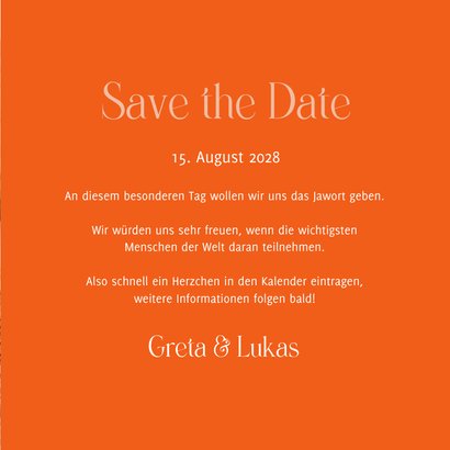 Save-the-Date-Karte witzig 'Kreuzchen im Kalender' 3