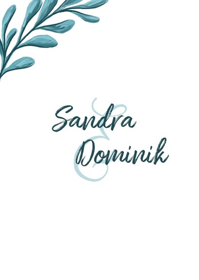 Save-the-Date-Karte zur Hochzeit mit Zweigen 2