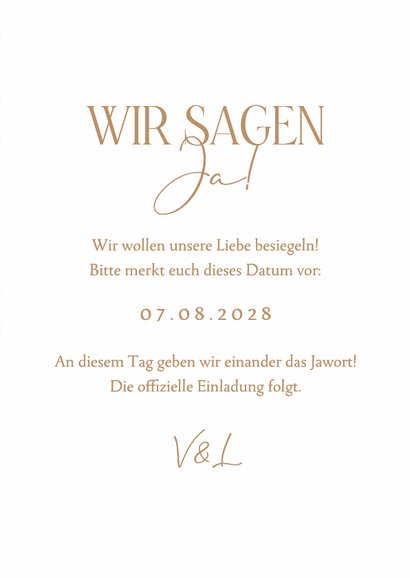 Save-the-Date-Karte Zweig auf Kraftpapier 3