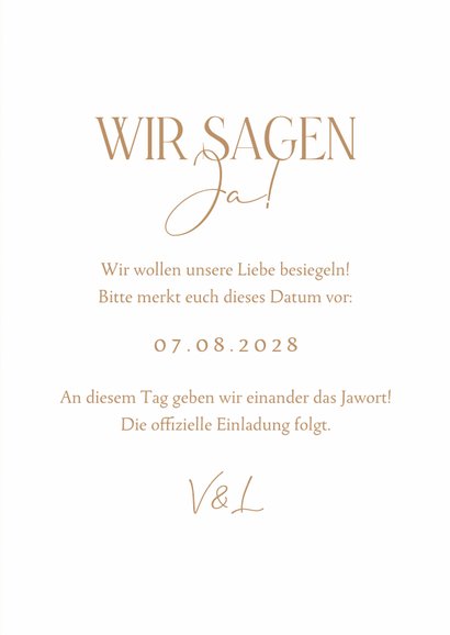 Save-the-Date-Karte Zweig auf Kraftpapier 3